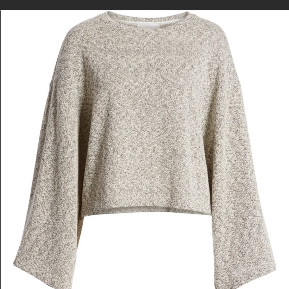 lush marled bell sleeve sweater